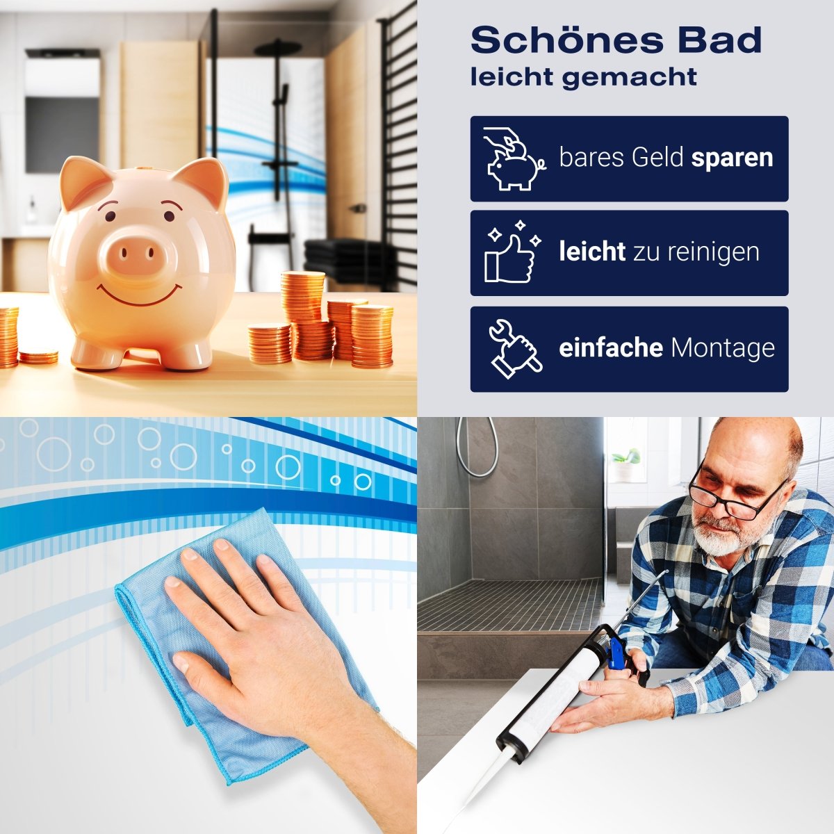 Duschwand Blaue Welle M0312 entdecken - Bild 7 Duschwand Blaue Welle M0312 entdecken - Bild 7