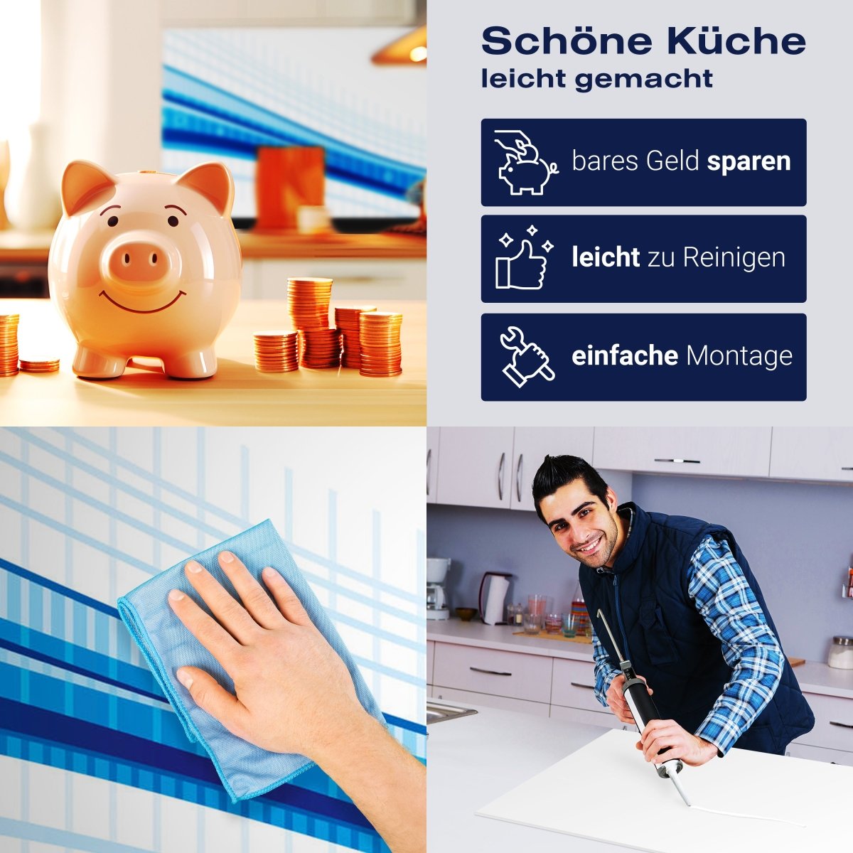 Küchenrückwand Blaue Welle M0312 entdecken - Bild 7 Küchenrückwand Blaue Welle M0312 entdecken - Bild 7