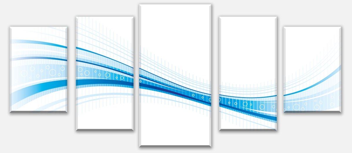 Leinwandbild Mehrteiler Blaue Welle M0312 entdecken - Bild 1 Leinwandbild Mehrteiler Blaue Welle M0312 entdecken - Bild 1