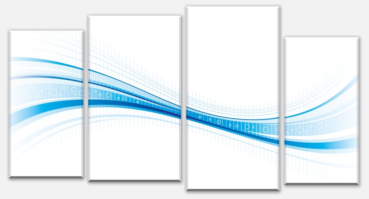 Leinwandbild Mehrteiler Blaue Welle M0312 Leinwandbild Mehrteiler Blaue Welle M0312