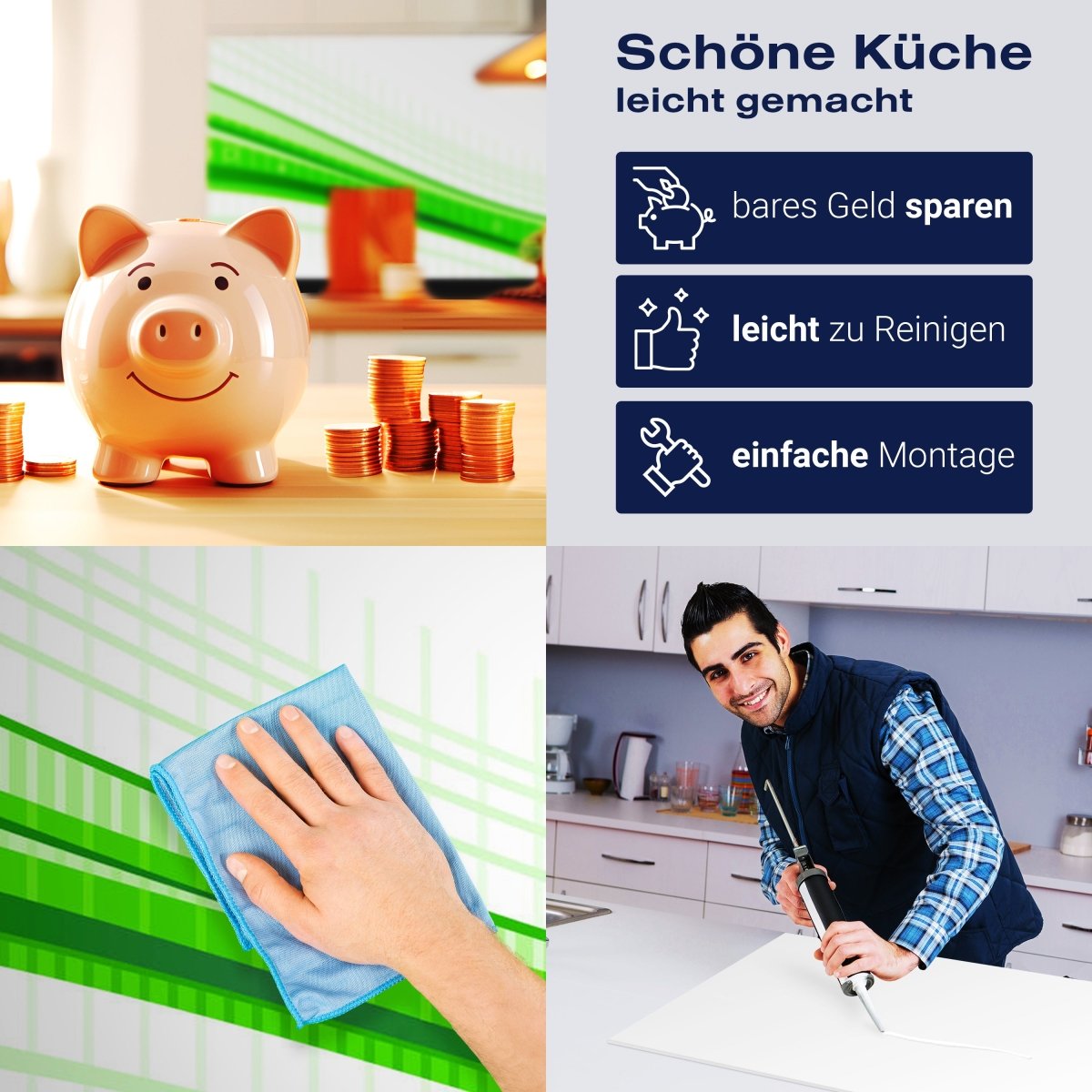 Küchenrückwand Grüne Welle M0313 entdecken - Bild 7 Küchenrückwand Grüne Welle M0313 entdecken - Bild 7