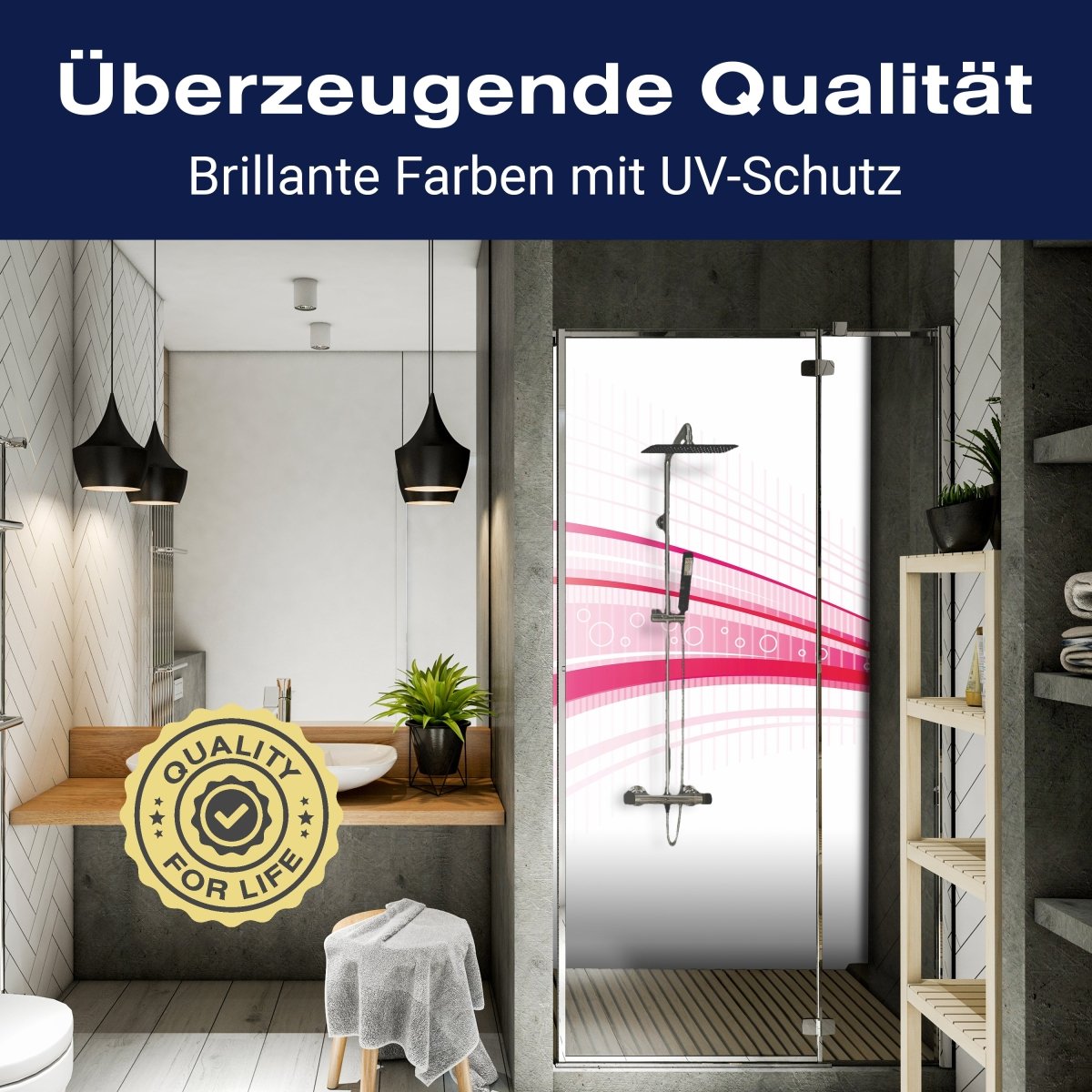 Duschwand Pinke Welle M0314 entdecken - Bild 2 Duschwand Pinke Welle M0314 entdecken - Bild 2