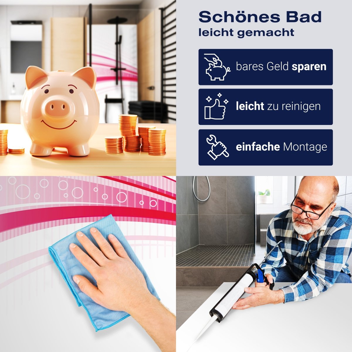 Duschwand Pinke Welle M0314 entdecken - Bild 7 Duschwand Pinke Welle M0314 entdecken - Bild 7