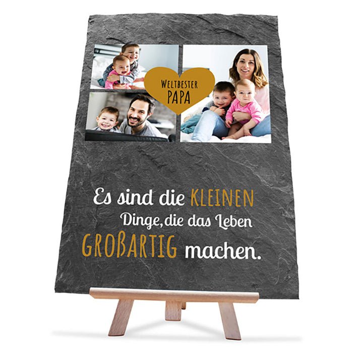 Schiefertafel Bester Papa M0314 - Bild 1 Schiefertafel Bester Papa M0314 - Bild 1