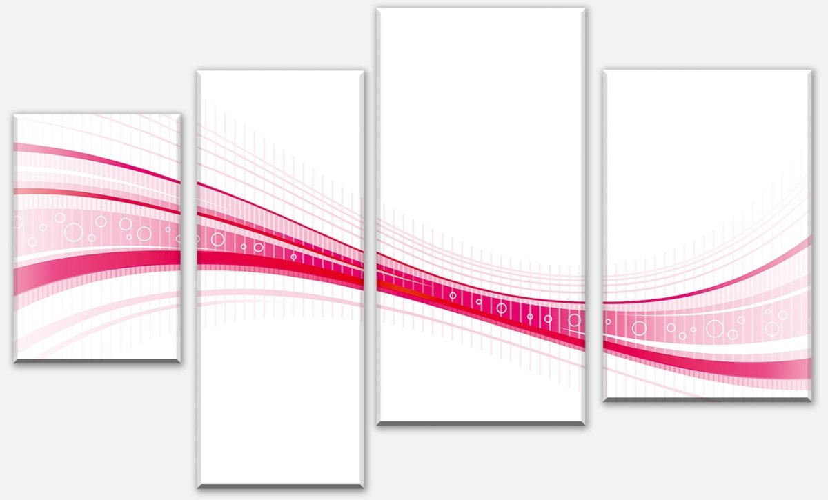 Leinwandbild Mehrteiler Pinke Welle M0314 Leinwandbild Mehrteiler Pinke Welle M0314
