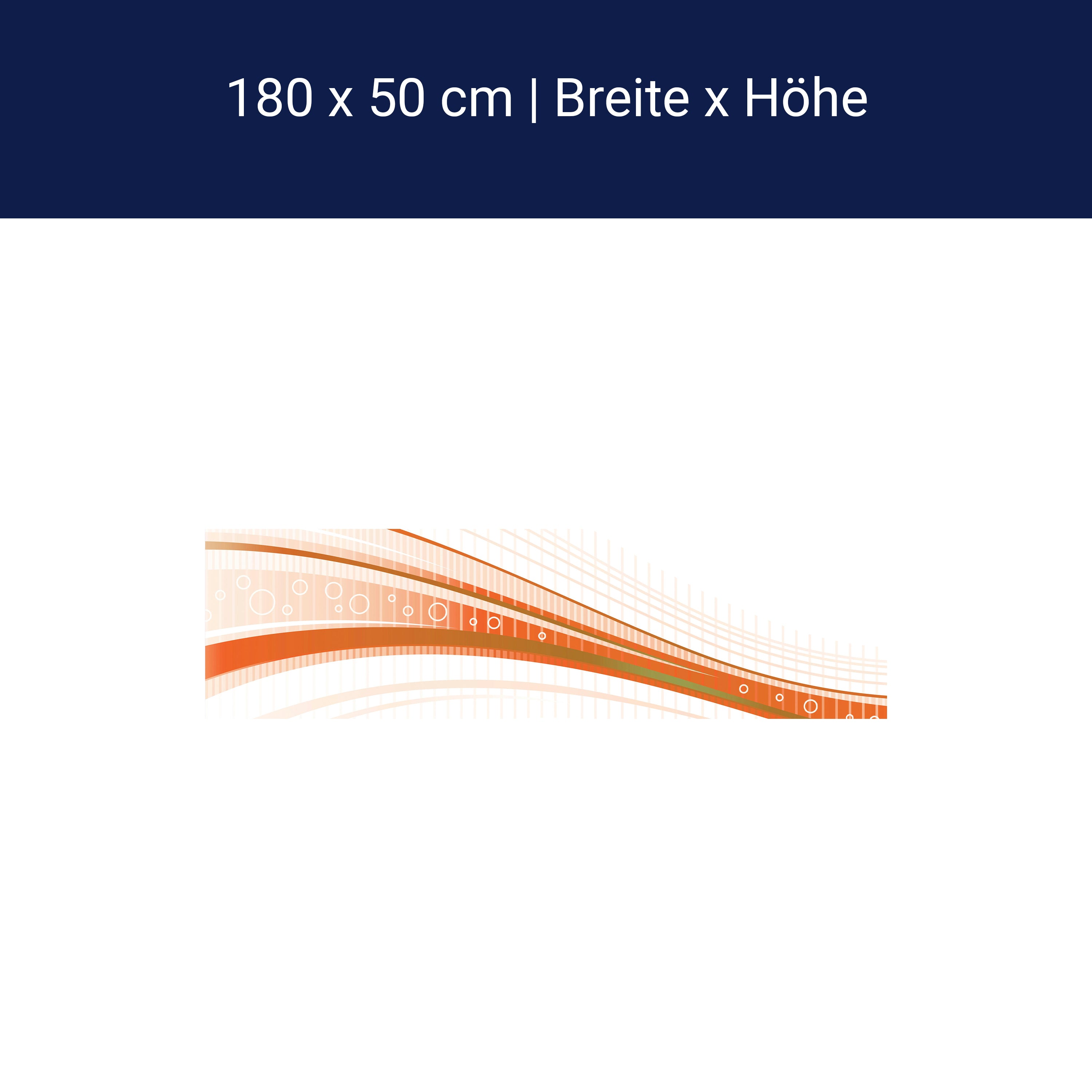 Küchenrückwand Orangene Welle M0315 Küchenrückwand Orangene Welle M0315