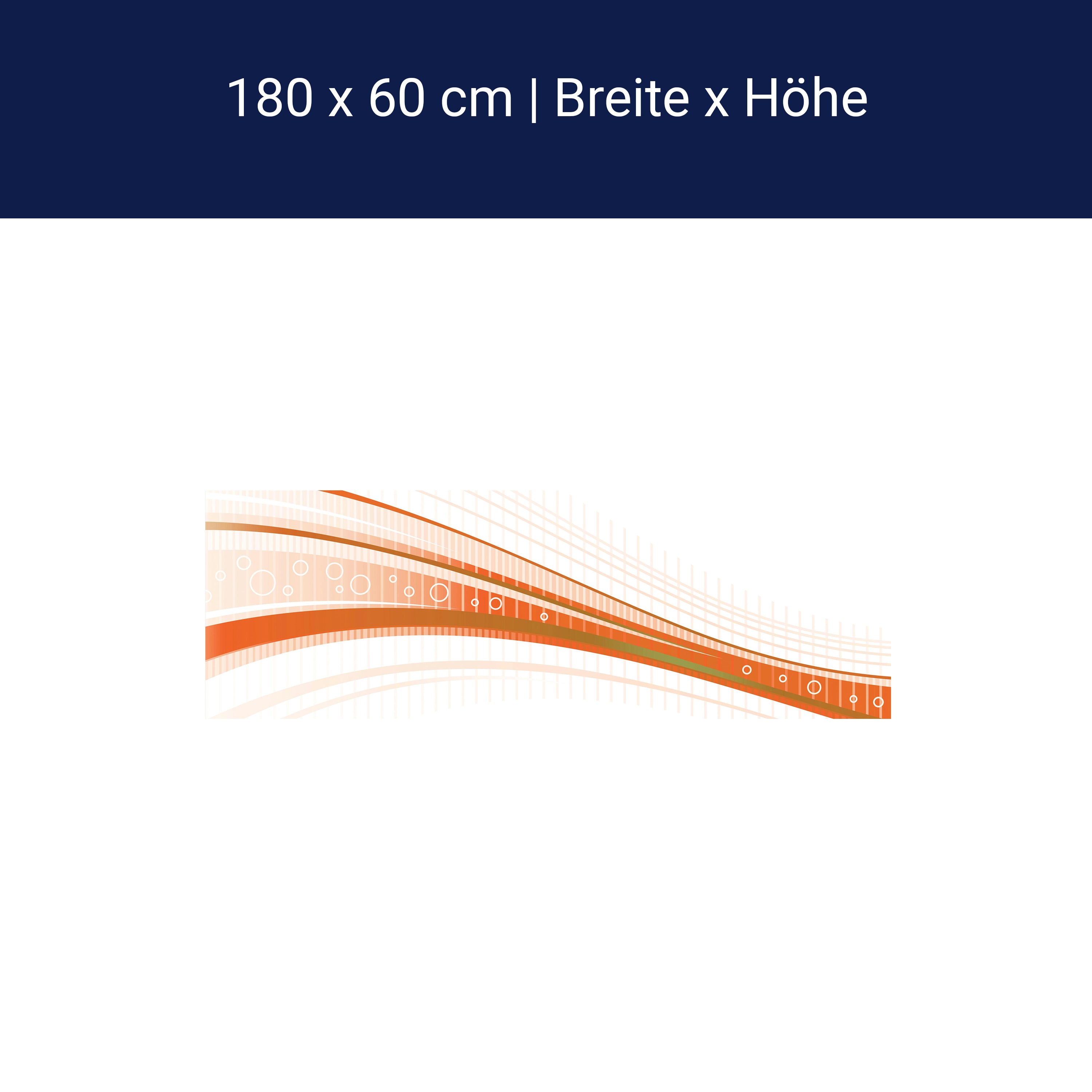 Küchenrückwand Orangene Welle M0315 Küchenrückwand Orangene Welle M0315