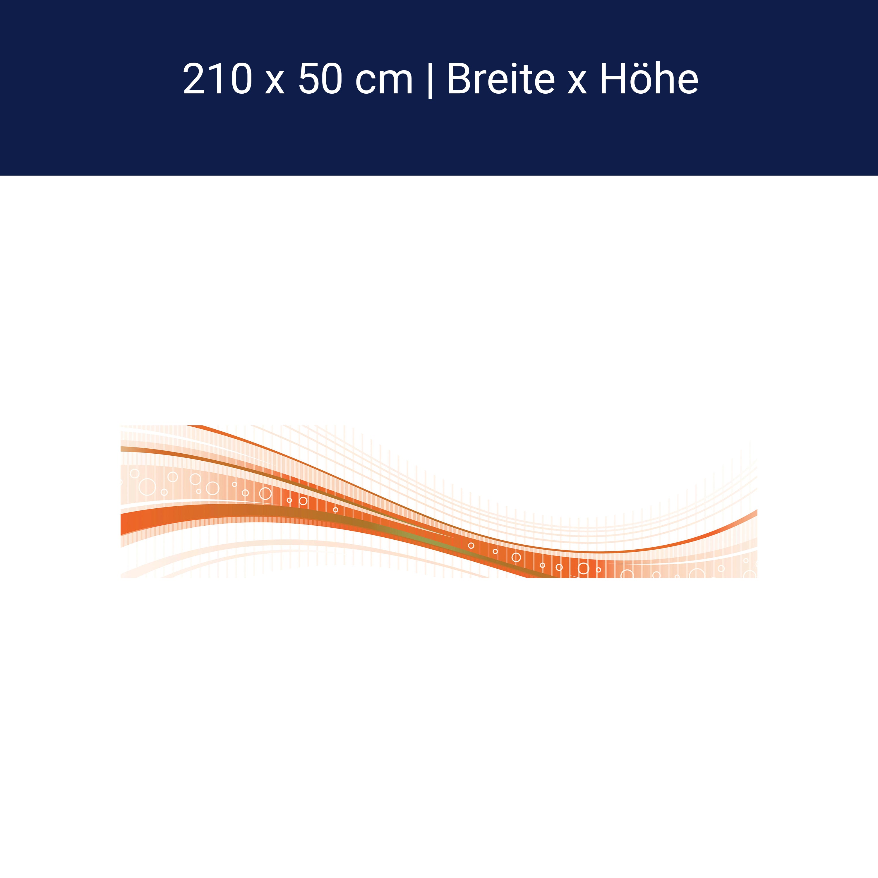 Küchenrückwand Orangene Welle M0315 Küchenrückwand Orangene Welle M0315