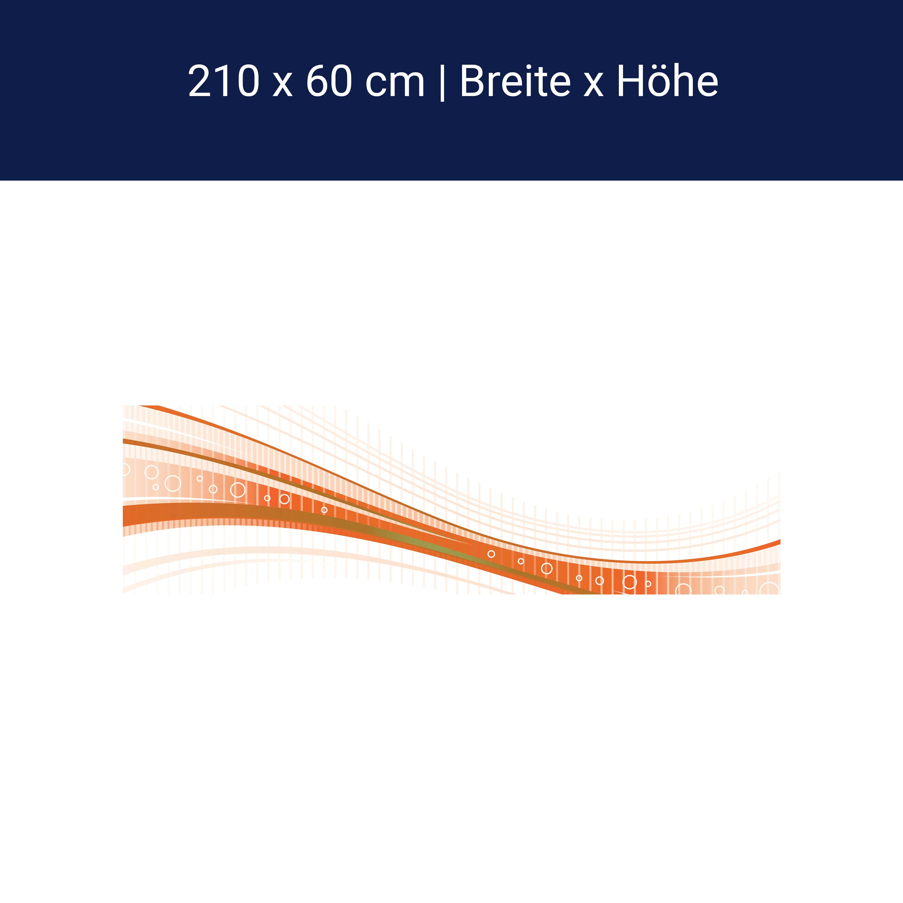 Küchenrückwand Orangene Welle M0315 Küchenrückwand Orangene Welle M0315