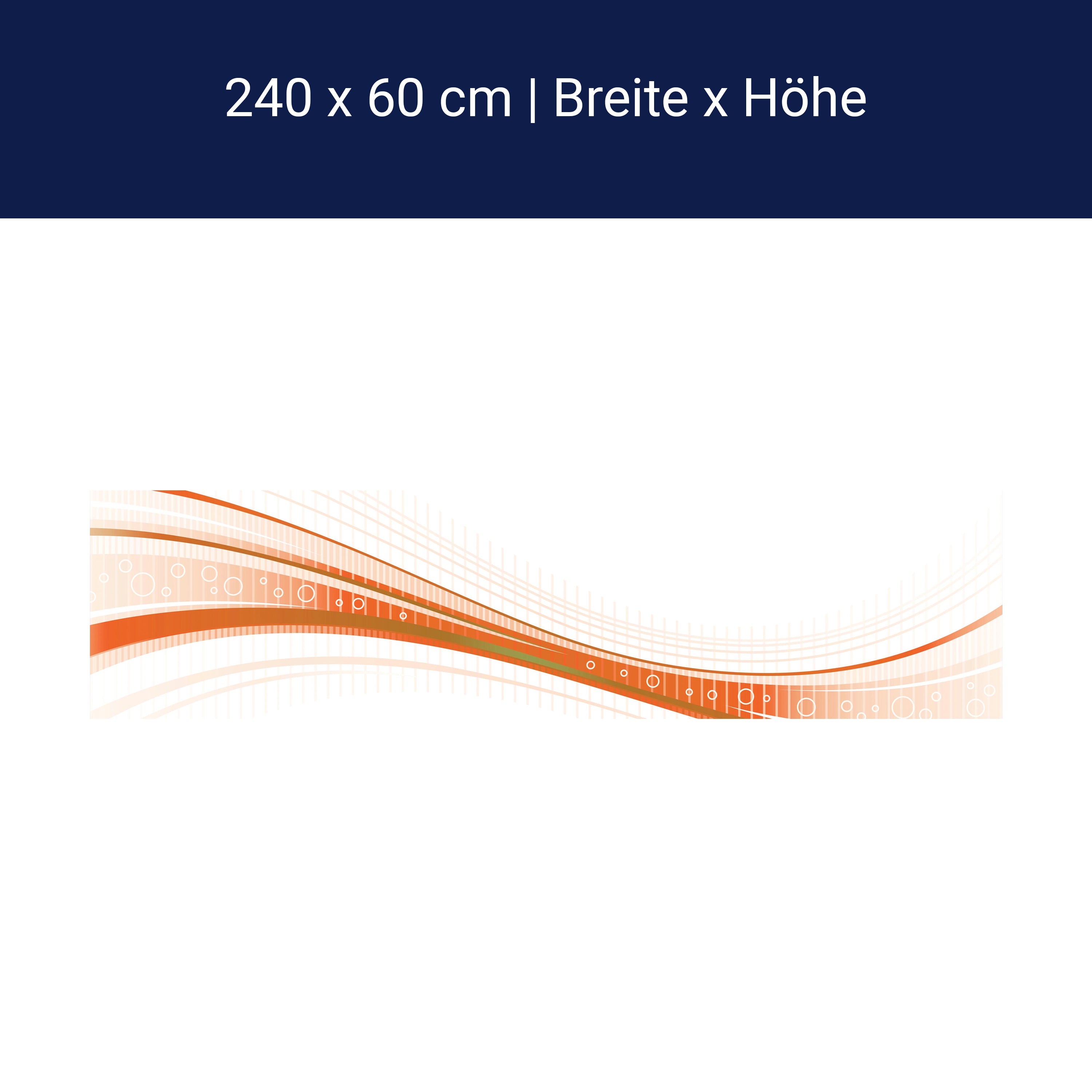 Küchenrückwand Orangene Welle M0315 Küchenrückwand Orangene Welle M0315