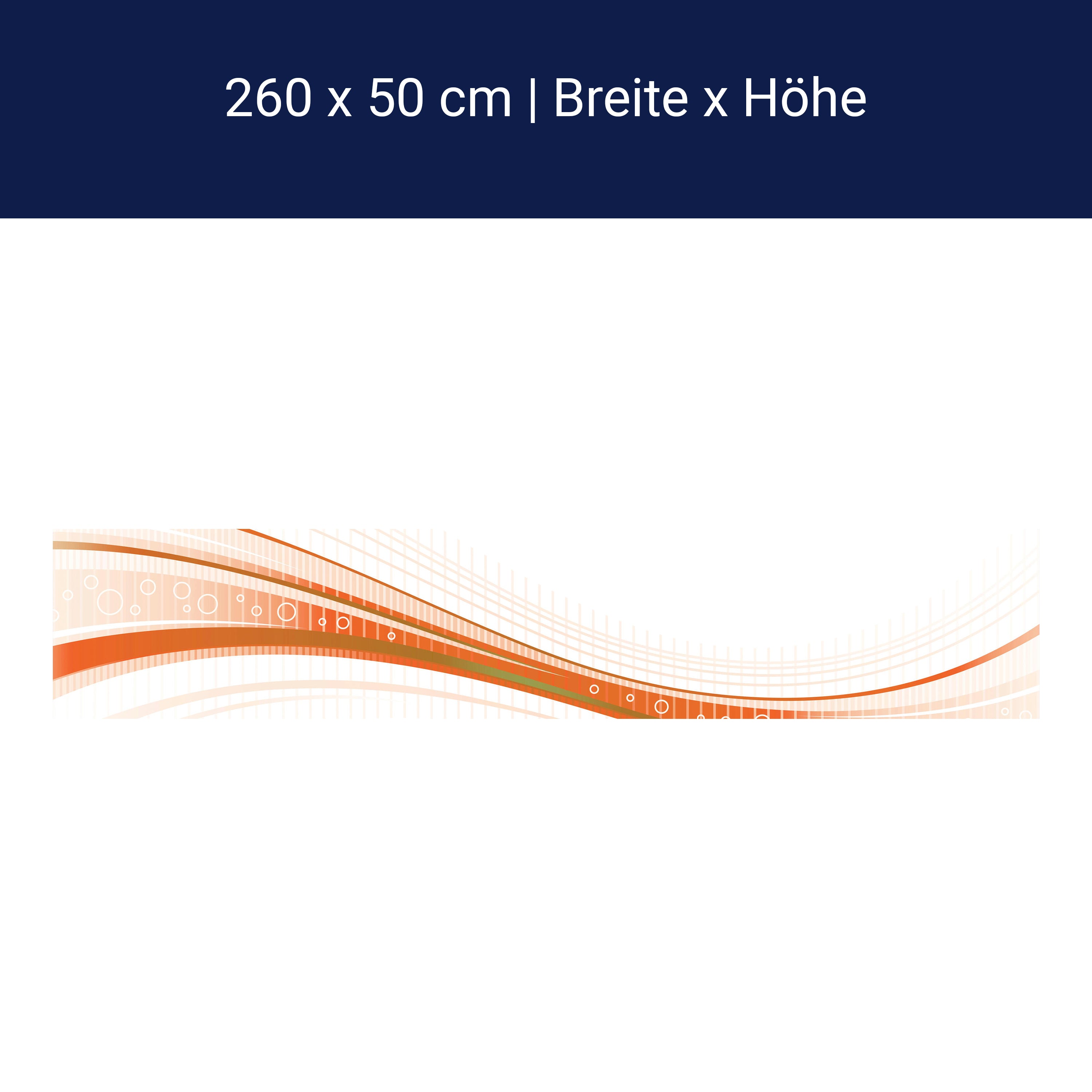 Küchenrückwand Orangene Welle M0315 Küchenrückwand Orangene Welle M0315