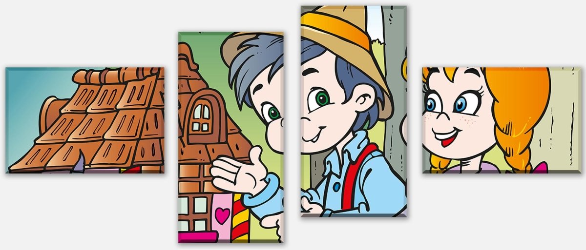 Leinwandbild Mehrteiler Hänsel und Gretel M0316 Leinwandbild Mehrteiler Hänsel und Gretel M0316