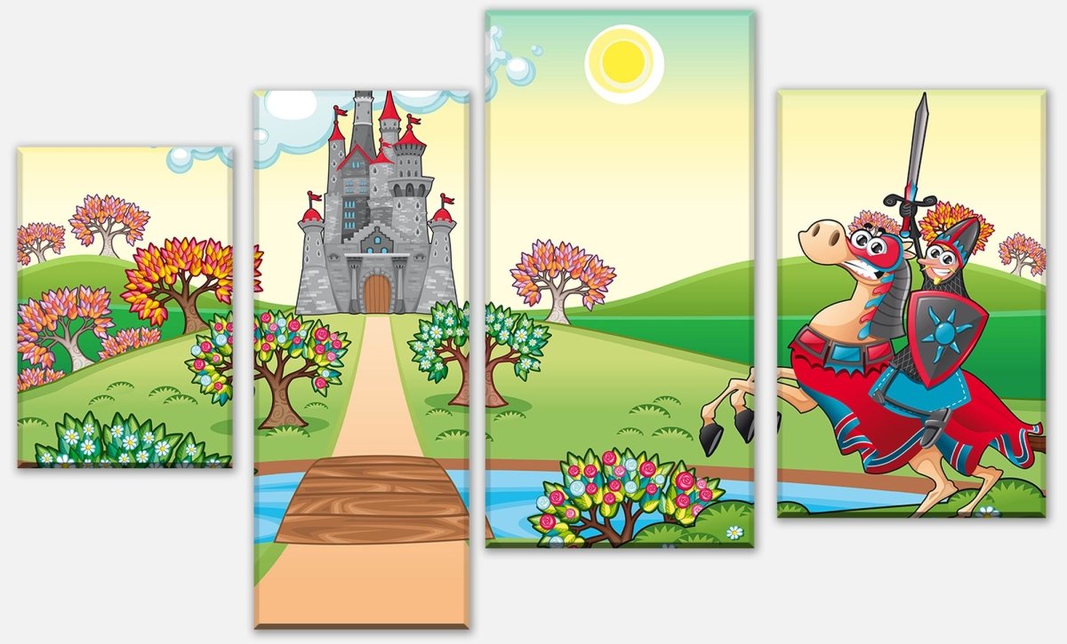 Leinwandbild Mehrteiler Furchtloser Ritter M0317 Leinwandbild Mehrteiler Furchtloser Ritter M0317