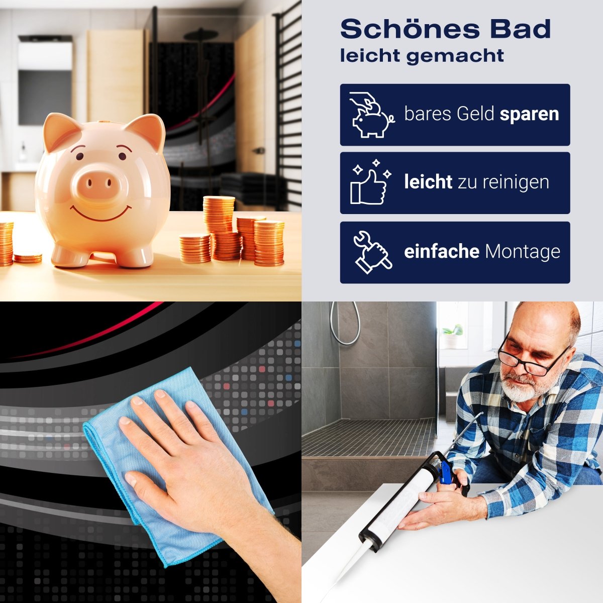 Duschwand Black Waves M0319 entdecken - Bild 7 Duschwand Black Waves M0319 entdecken - Bild 7