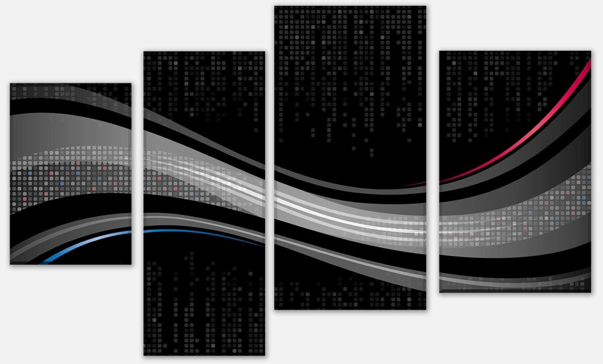 Leinwandbild Mehrteiler Black Waves M0319 Leinwandbild Mehrteiler Black Waves M0319