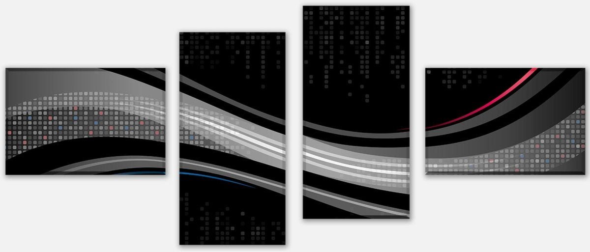 Leinwandbild Mehrteiler Black Waves M0319 Leinwandbild Mehrteiler Black Waves M0319