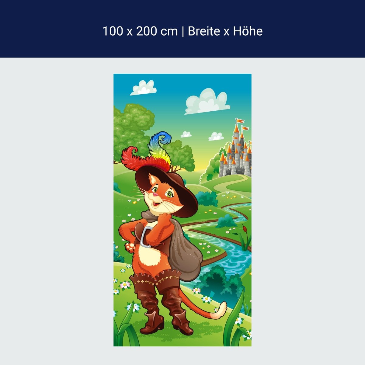 Duschwand Gestiefelter Kater M0320 Duschwand Gestiefelter Kater M0320