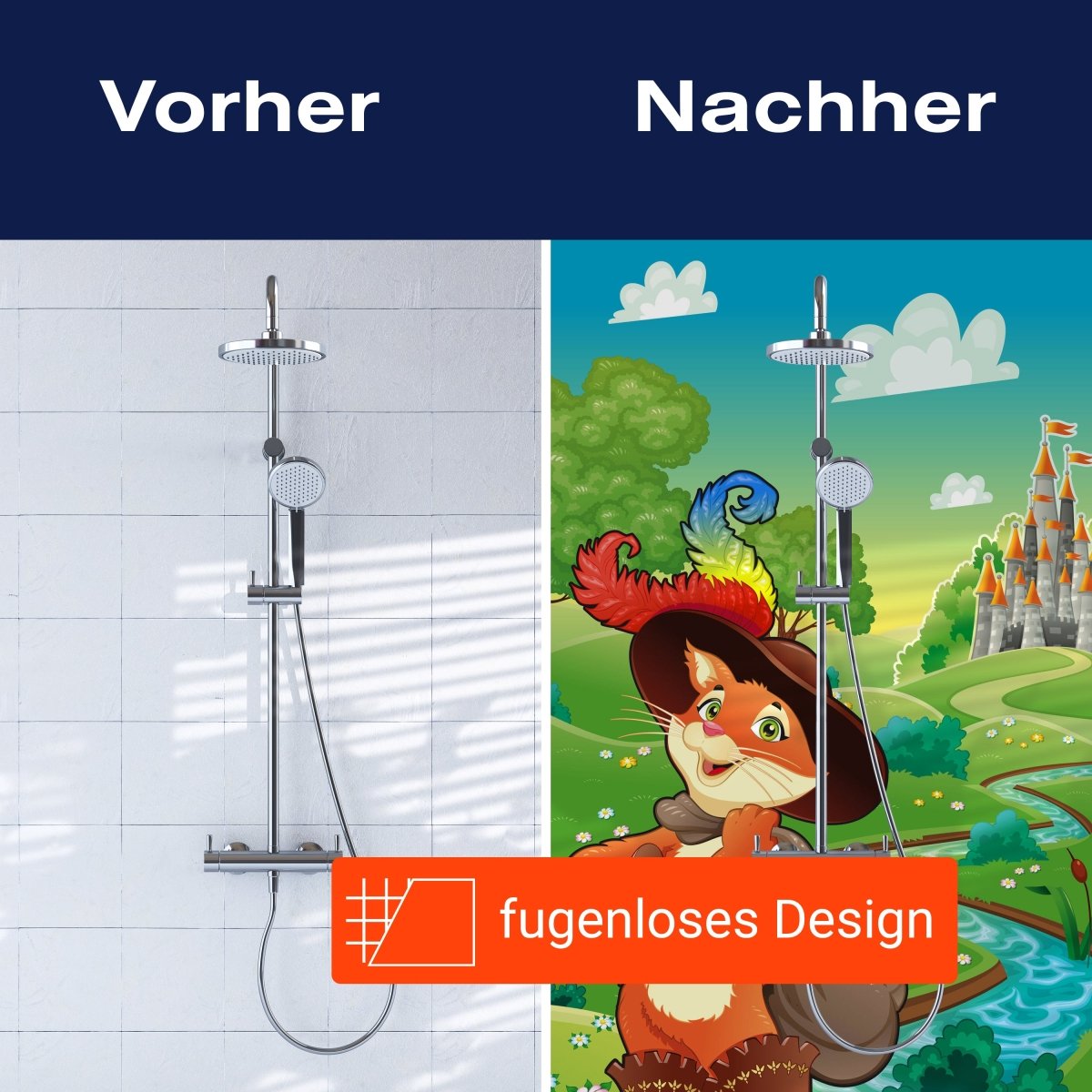 Duschwand Gestiefelter Kater M0320 entdecken - Bild 9 Duschwand Gestiefelter Kater M0320 entdecken - Bild 9