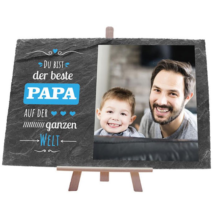 Schiefertafel Bester Papa M0324 - Bild 1 Schiefertafel Bester Papa M0324 - Bild 1
