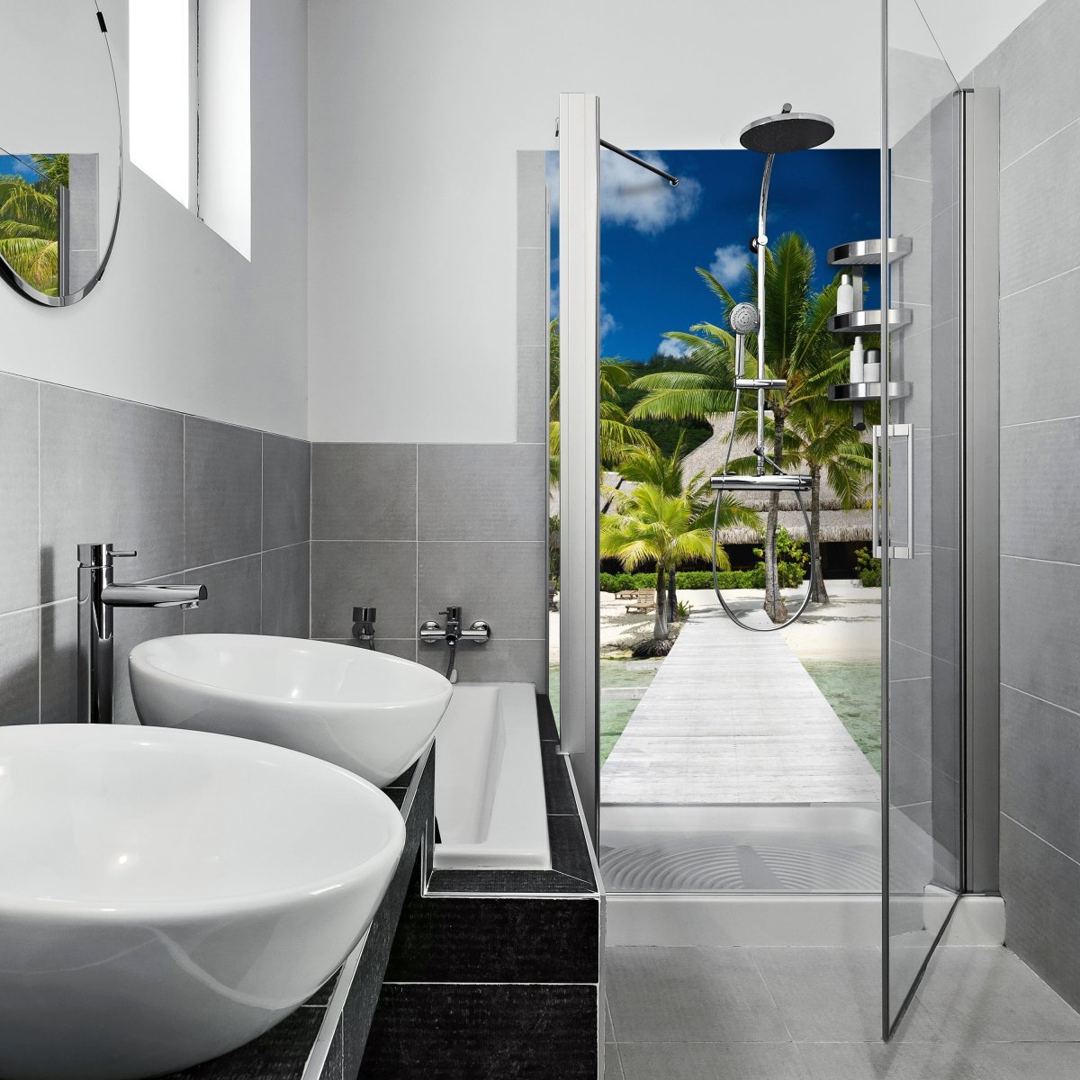 Duschwand Sommertraum M0326 entdecken - Bild 1 Duschwand Sommertraum M0326 entdecken - Bild 1