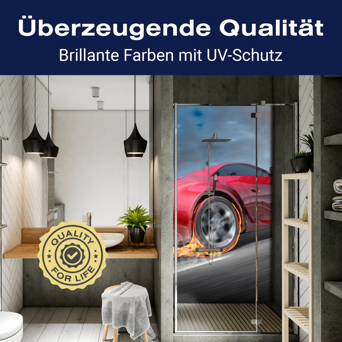 Duschwand Sportwagen in Action M0334 entdecken - Bild 2 Duschwand Sportwagen in Action M0334 entdecken - Bild 2