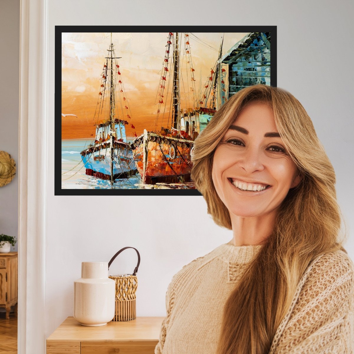 wandmotiv24 Poster, Poster - Fischerboote, Hafen, Kunst - M0342 - Bild 2 wandmotiv24 Poster, Poster - Fischerboote, Hafen, Kunst - M0342 - Bild 2