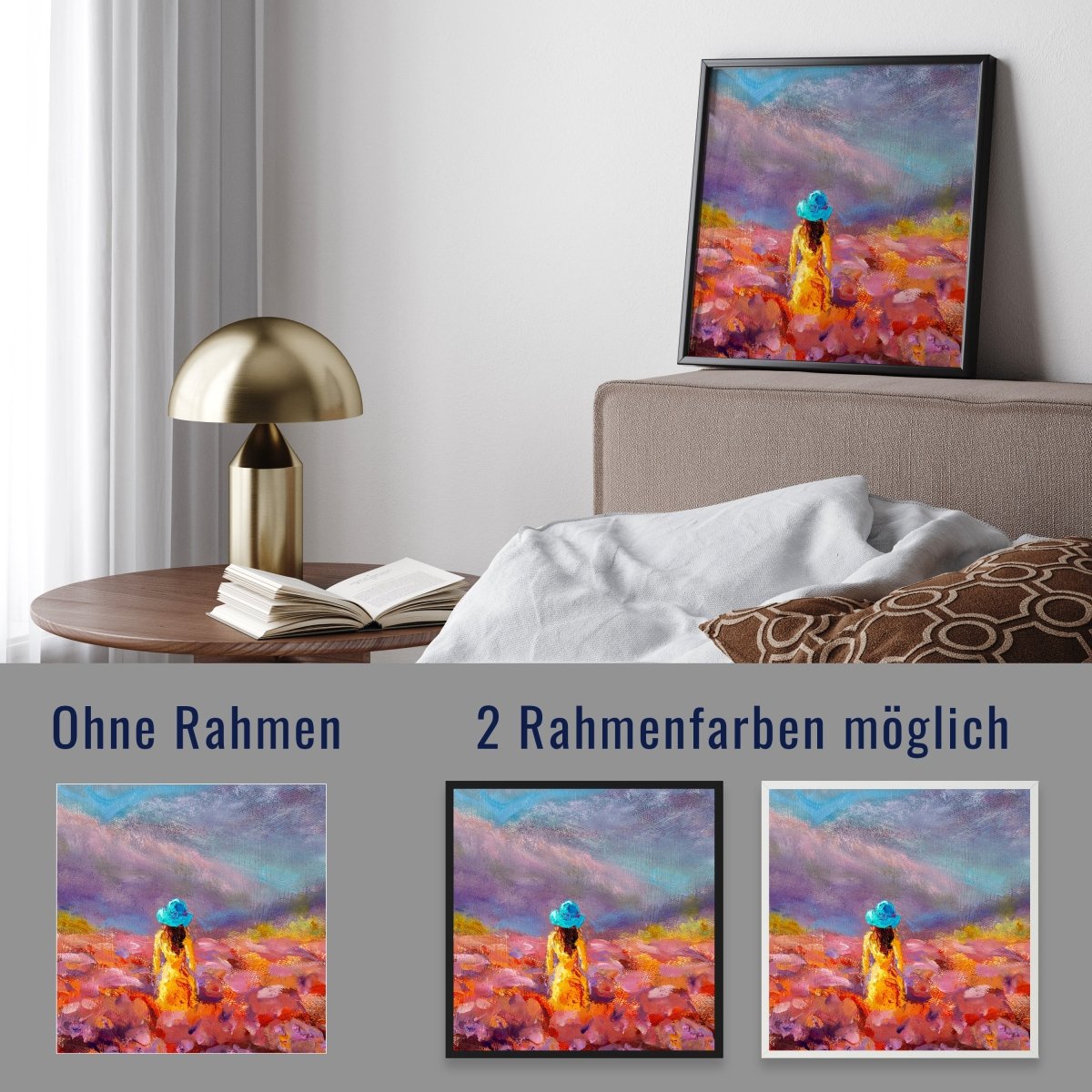 wandmotiv24 Poster, Poster - Kunst, Frau, Feld - M0343 - Bild 4 wandmotiv24 Poster, Poster - Kunst, Frau, Feld - M0343 - Bild 4