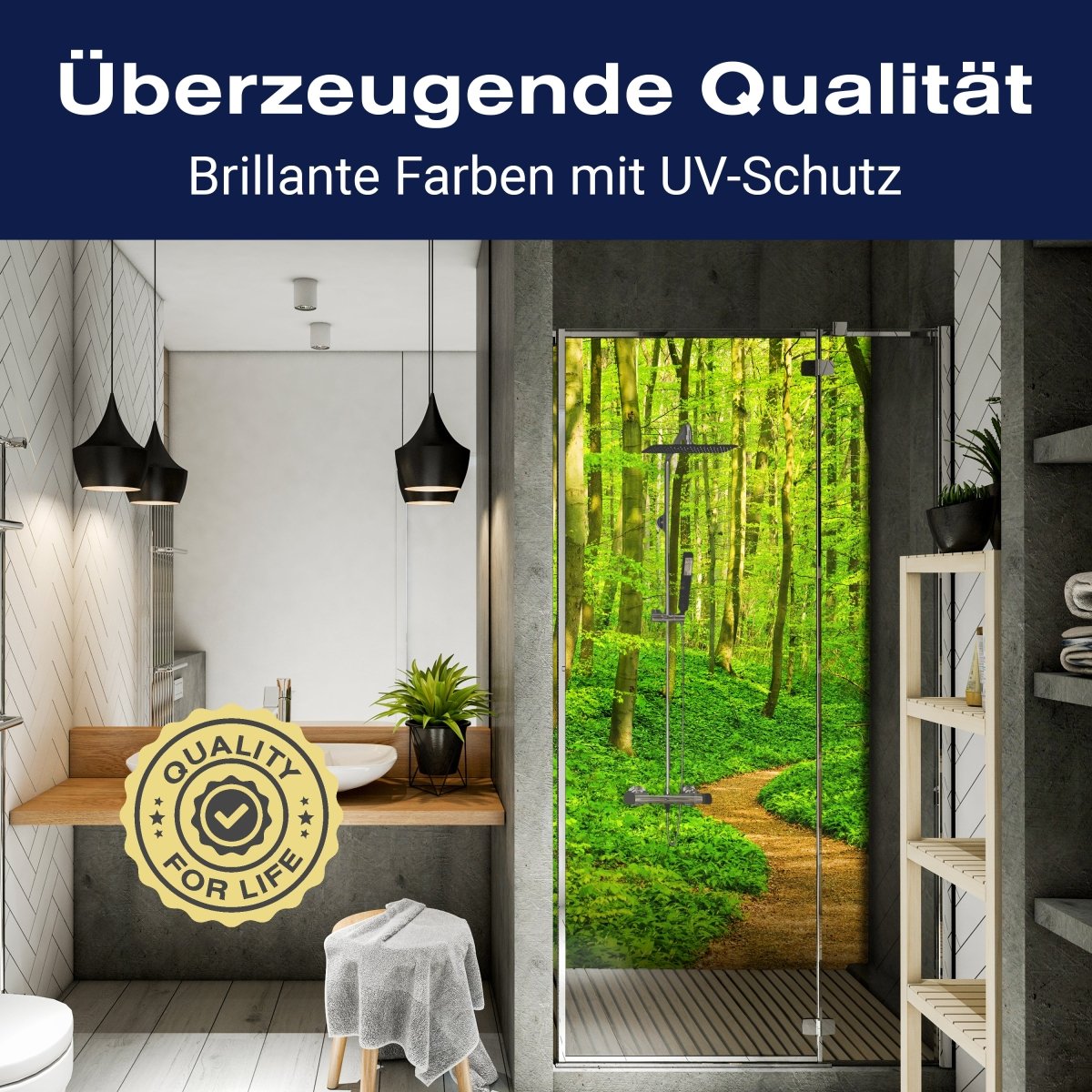 Duschwand Waldpfad M0345 entdecken - Bild 2 Duschwand Waldpfad M0345 entdecken - Bild 2