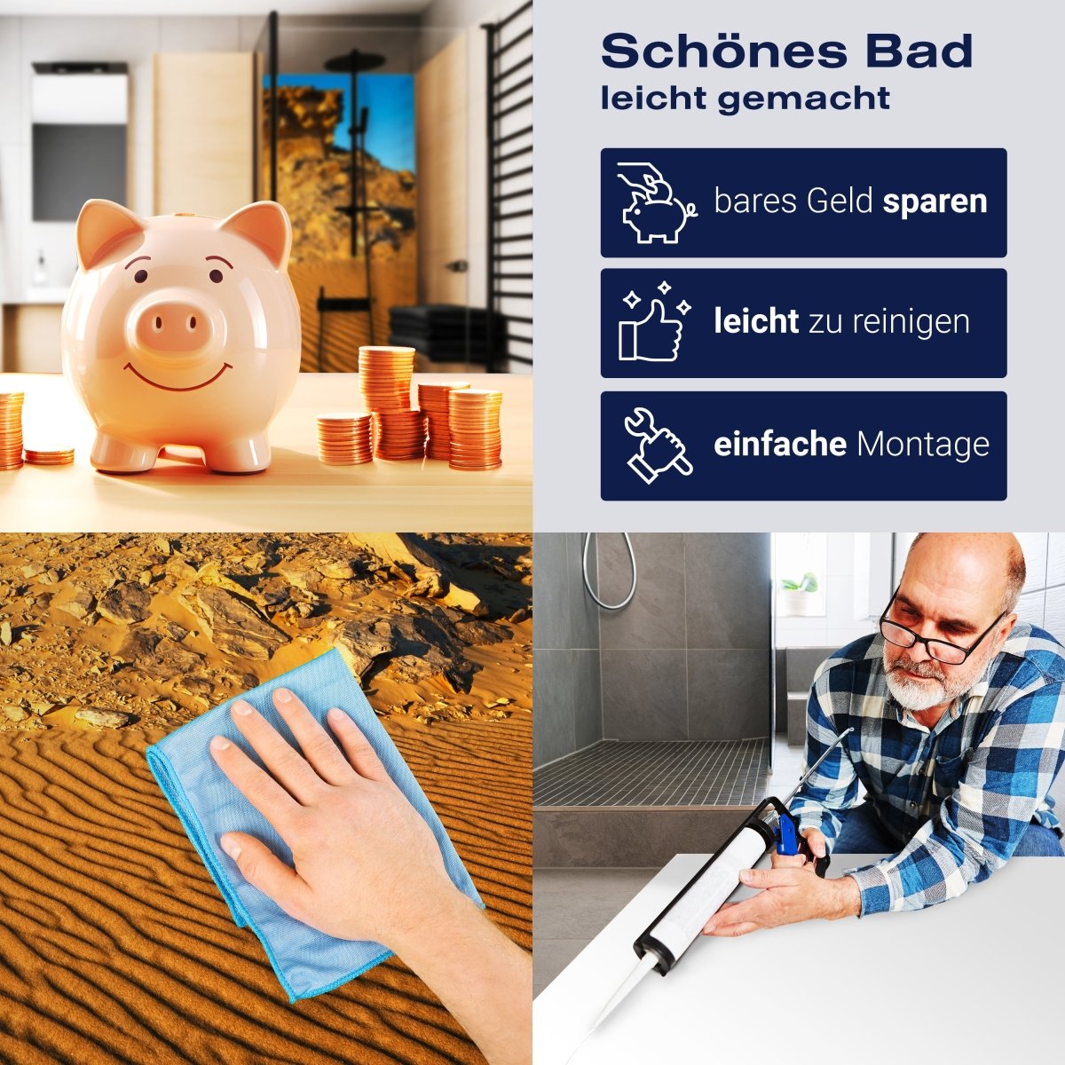 Duschwand Goldene Wüste M0350 entdecken - Bild 7 Duschwand Goldene Wüste M0350 entdecken - Bild 7