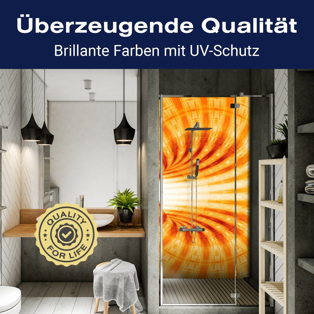 Duschwand Gelber Tunnel M0351 entdecken - Bild 2 Duschwand Gelber Tunnel M0351 entdecken - Bild 2