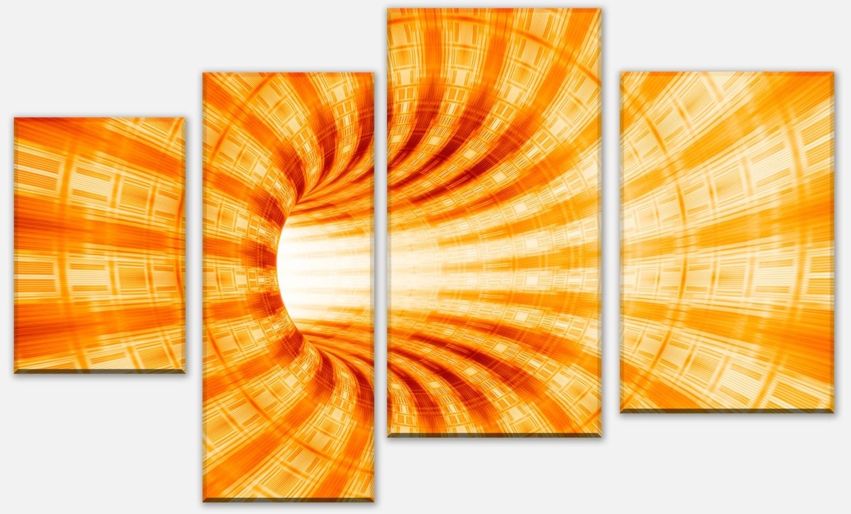 Leinwandbild Mehrteiler Gelber Tunnel M0351 Leinwandbild Mehrteiler Gelber Tunnel M0351