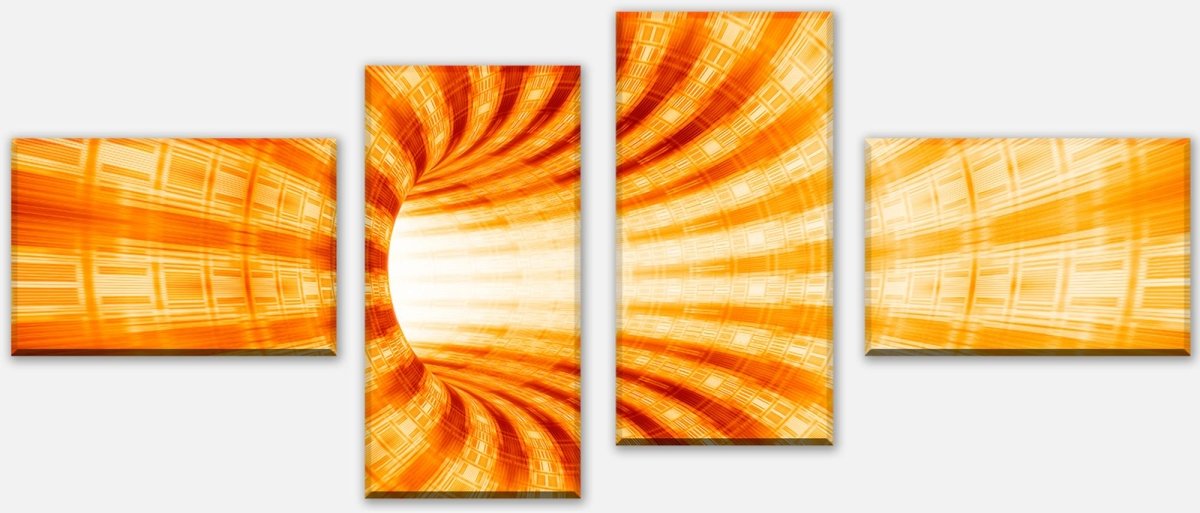 Leinwandbild Mehrteiler Gelber Tunnel M0351 Leinwandbild Mehrteiler Gelber Tunnel M0351