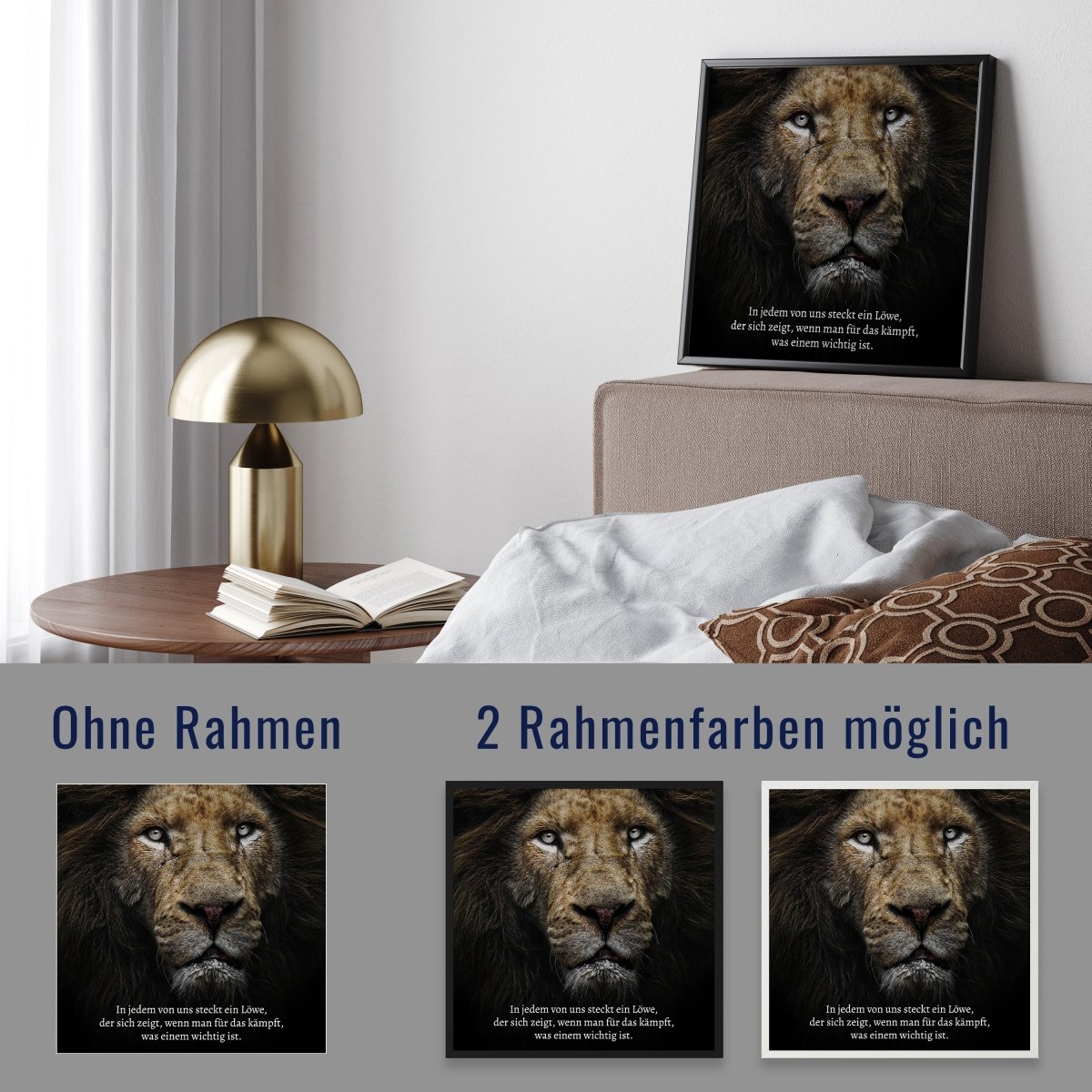 wandmotiv24 Poster, Poster - Motivation, Spruch, Löwe - M0352 - Bild 4 wandmotiv24 Poster, Poster - Motivation, Spruch, Löwe - M0352 - Bild 4