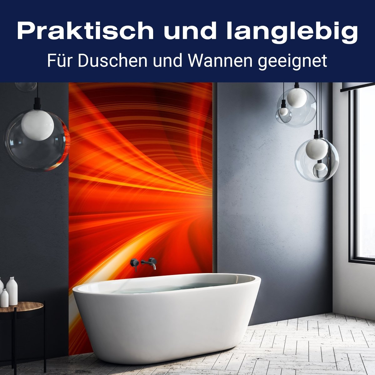 Duschwand Orangener Tunnel M0355 entdecken - Bild 3 Duschwand Orangener Tunnel M0355 entdecken - Bild 3