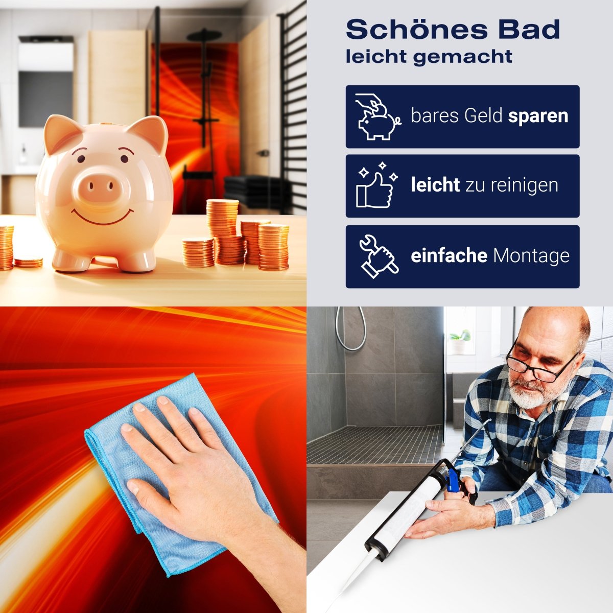 Duschwand Orangener Tunnel M0355 entdecken - Bild 7 Duschwand Orangener Tunnel M0355 entdecken - Bild 7