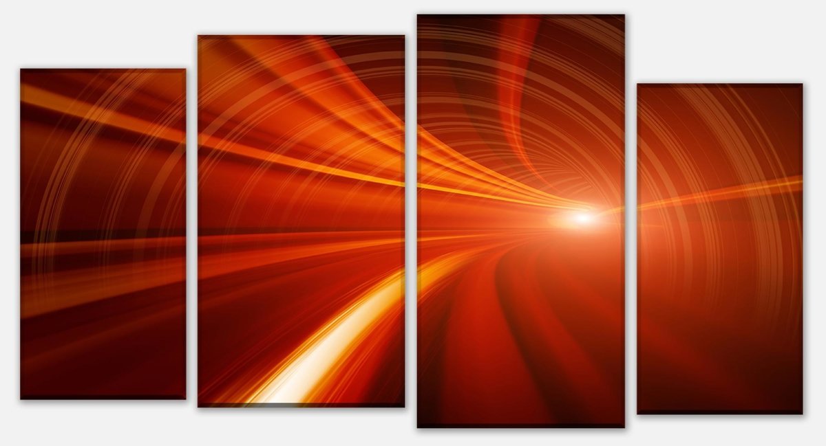 Leinwandbild Mehrteiler Orangener Tunnel M0355 Leinwandbild Mehrteiler Orangener Tunnel M0355