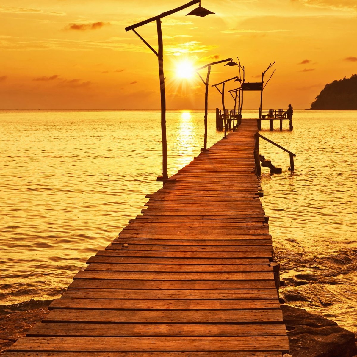 Beistelltisch Steg im Sonnenuntergang M0358 entdecken - Bild 2 Beistelltisch Steg im Sonnenuntergang M0358 entdecken - Bild 2