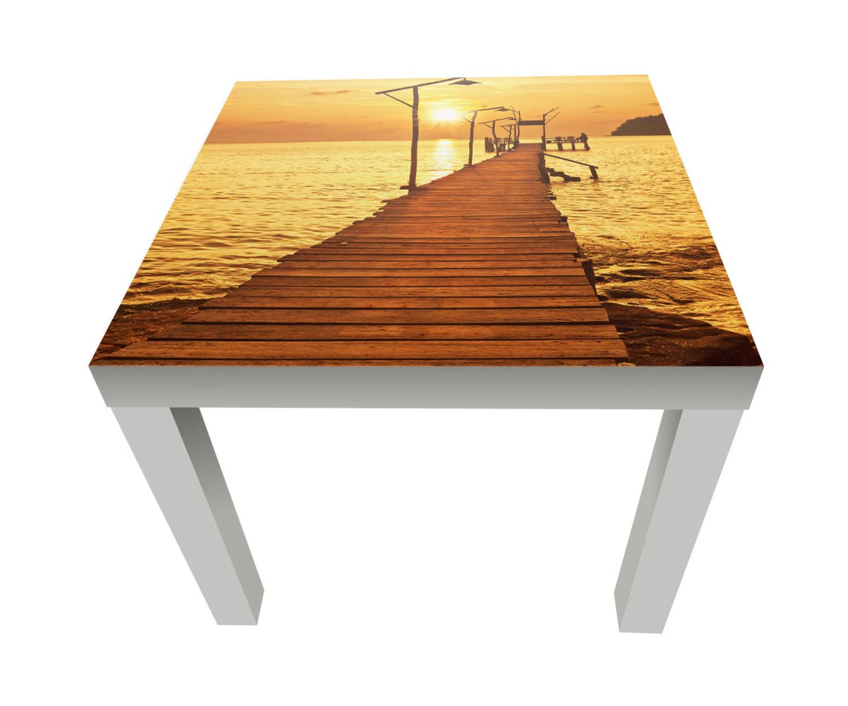 Beistelltisch Steg im Sonnenuntergang M0358 entdecken - Bild 1 Beistelltisch Steg im Sonnenuntergang M0358 entdecken - Bild 1