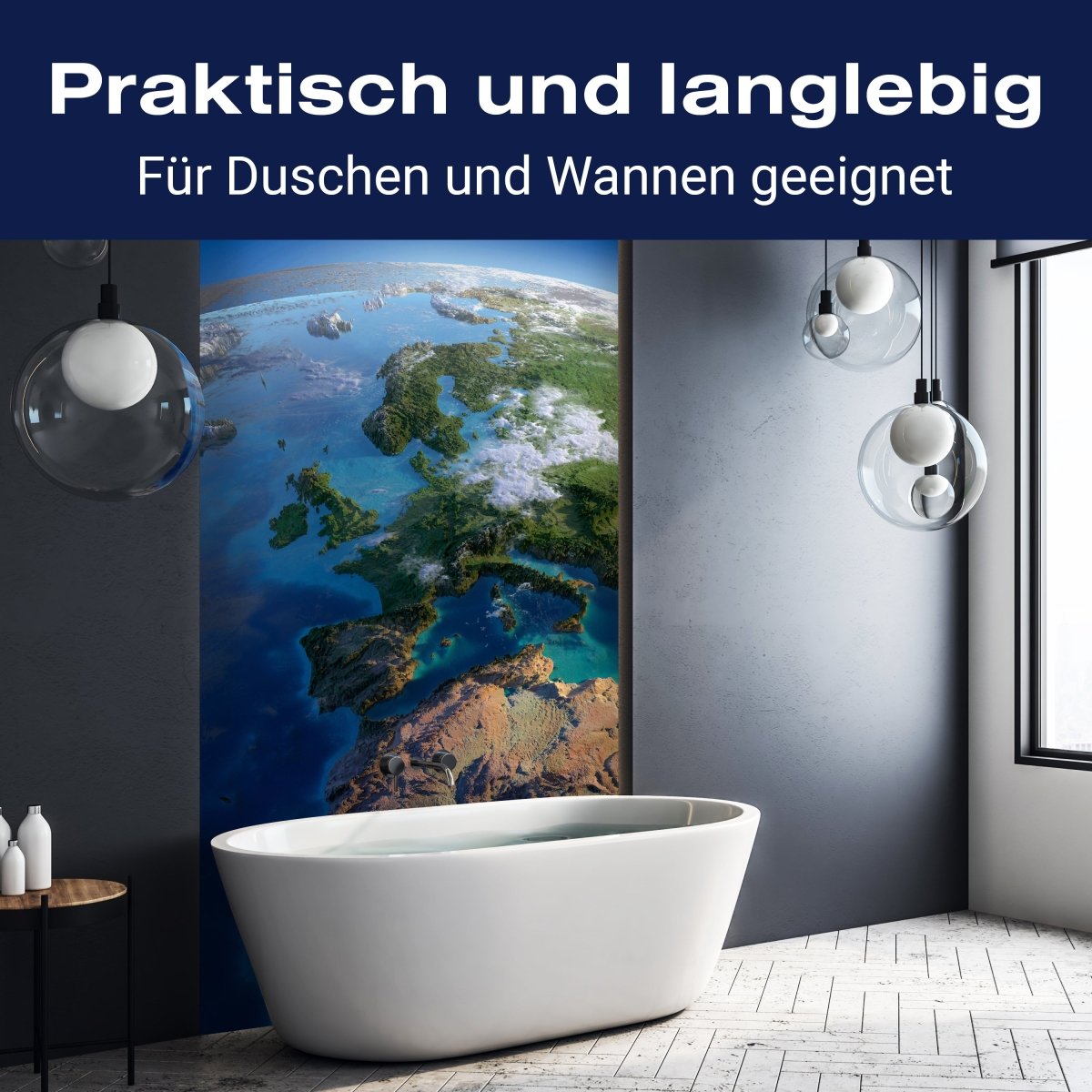 Duschwand Blauer Planet M0361 entdecken - Bild 3 Duschwand Blauer Planet M0361 entdecken - Bild 3