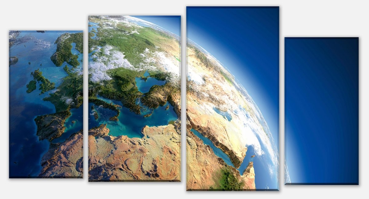 Leinwandbild Mehrteiler Blauer Planet M0361 Leinwandbild Mehrteiler Blauer Planet M0361