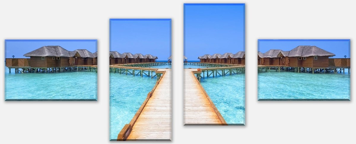 Leinwandbild Mehrteiler Malediven Ferienhäuser M0362 Leinwandbild Mehrteiler Malediven Ferienhäuser M0362