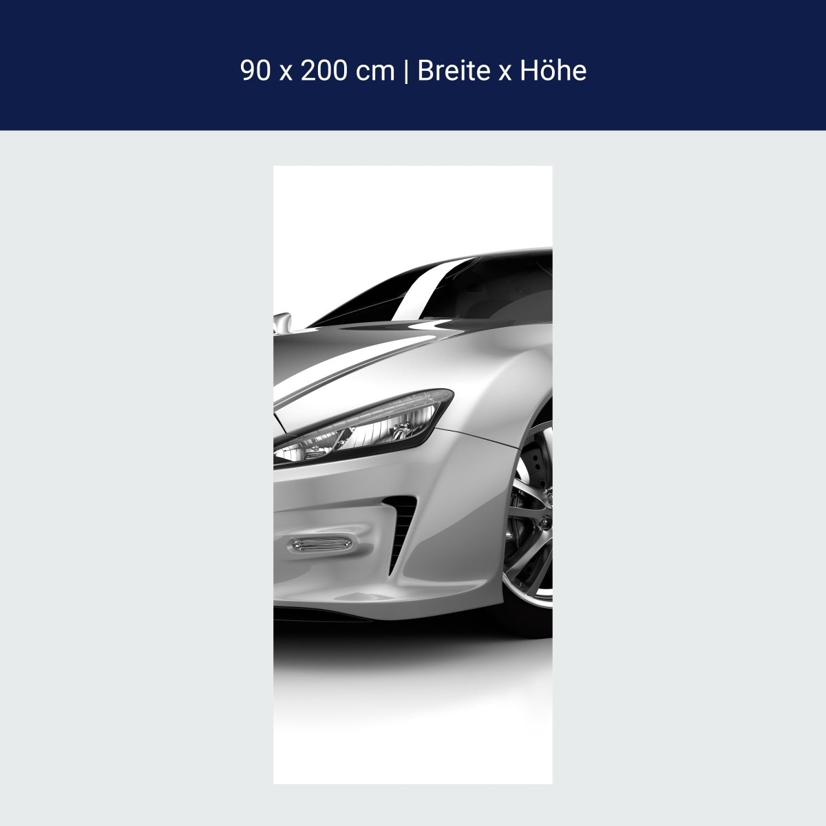 Duschwand Silberner Sportwagen M0372 Duschwand Silberner Sportwagen M0372