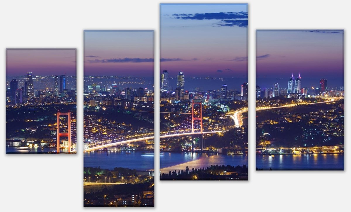 Leinwandbild Mehrteiler Istanbul bei Nacht M0374 Leinwandbild Mehrteiler Istanbul bei Nacht M0374