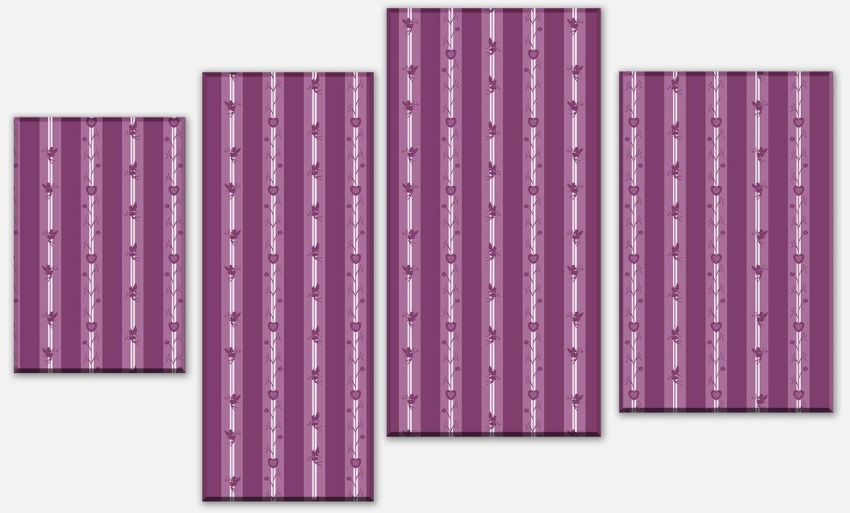 Leinwandbild Mehrteiler Herzmuster M0386 Leinwandbild Mehrteiler Herzmuster M0386