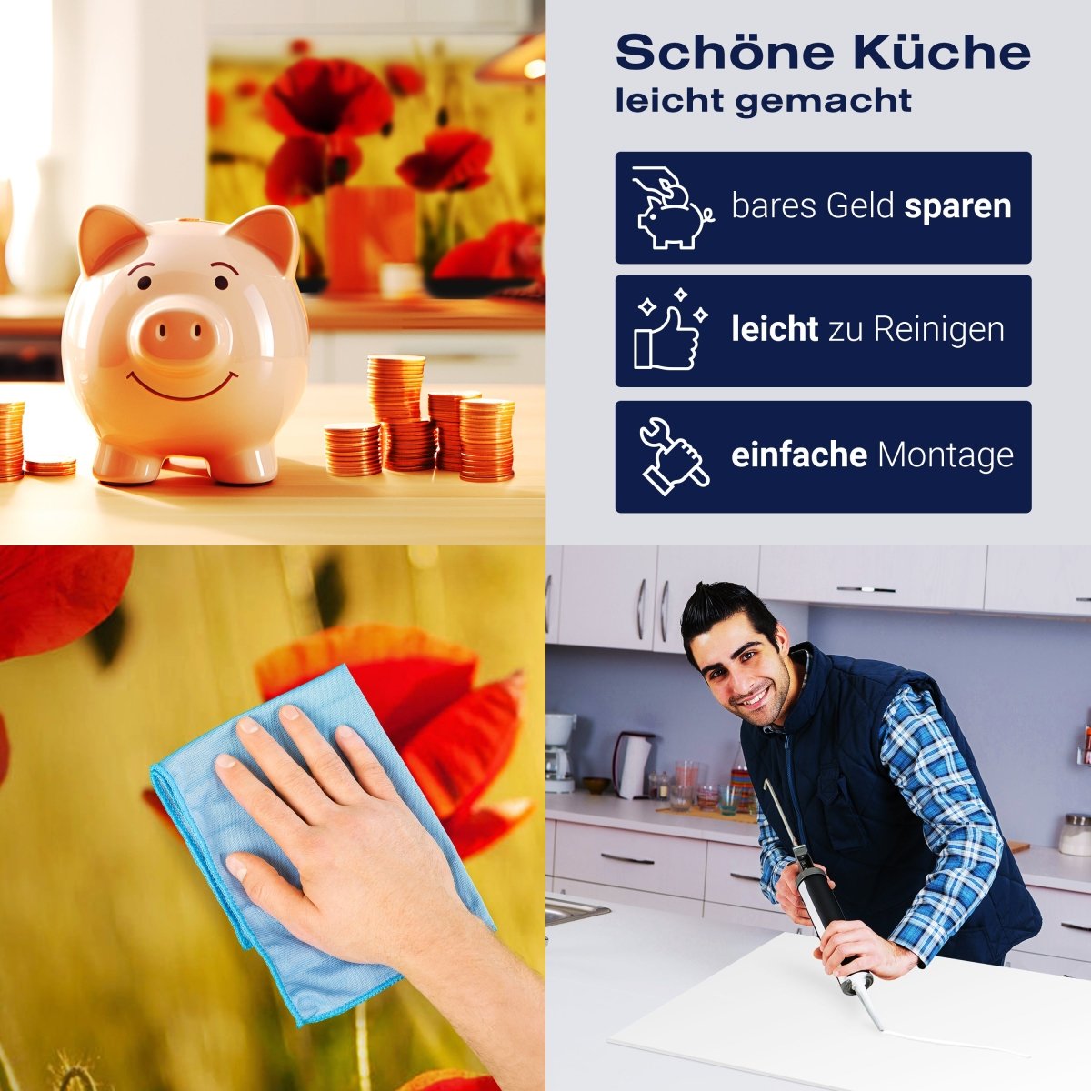 Küchenrückwand Kornfeld mit Mohnblumen M0398 entdecken - Bild 7 Küchenrückwand Kornfeld mit Mohnblumen M0398 entdecken - Bild 7