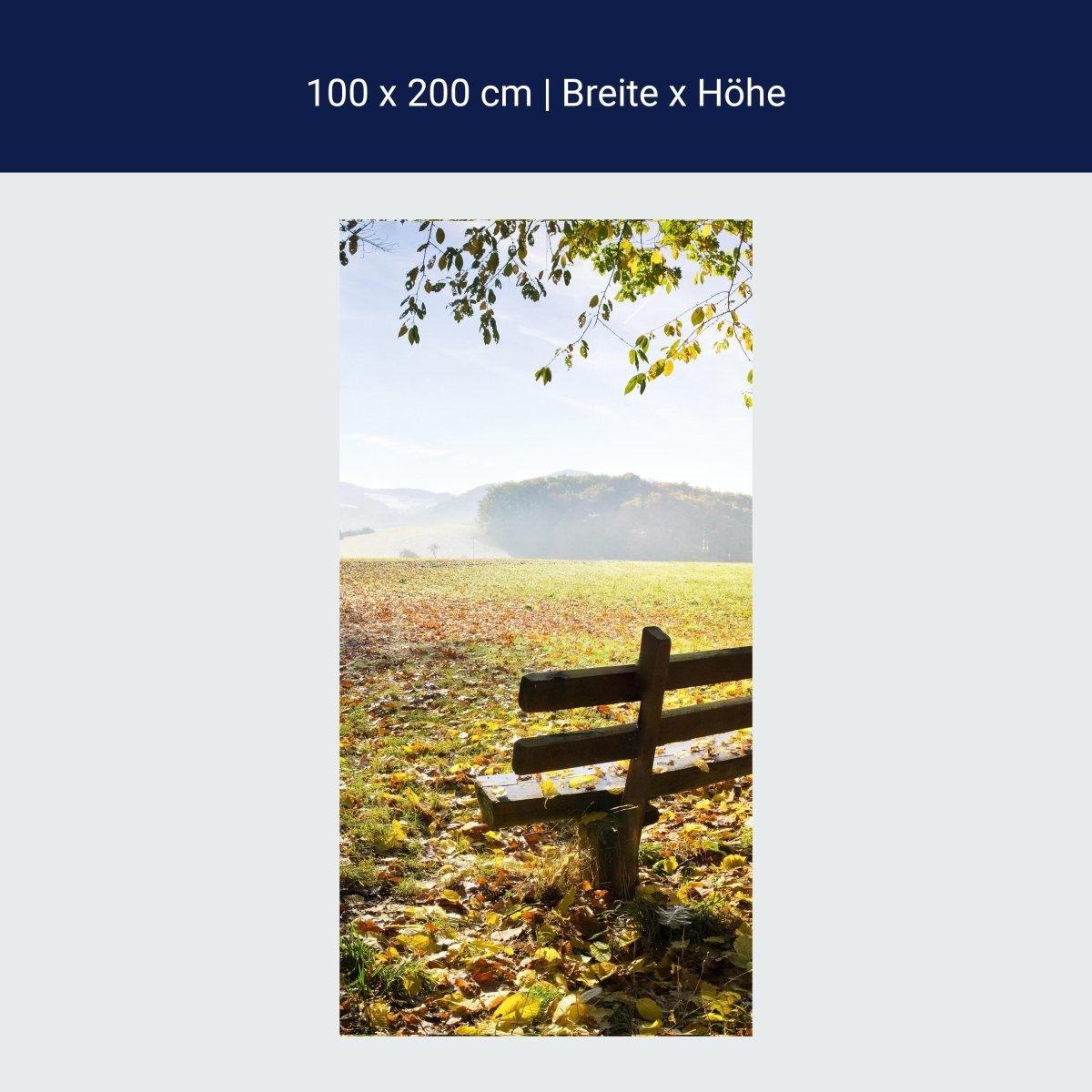 Duschwand Parkbank im Herbst M0415 Duschwand Parkbank im Herbst M0415