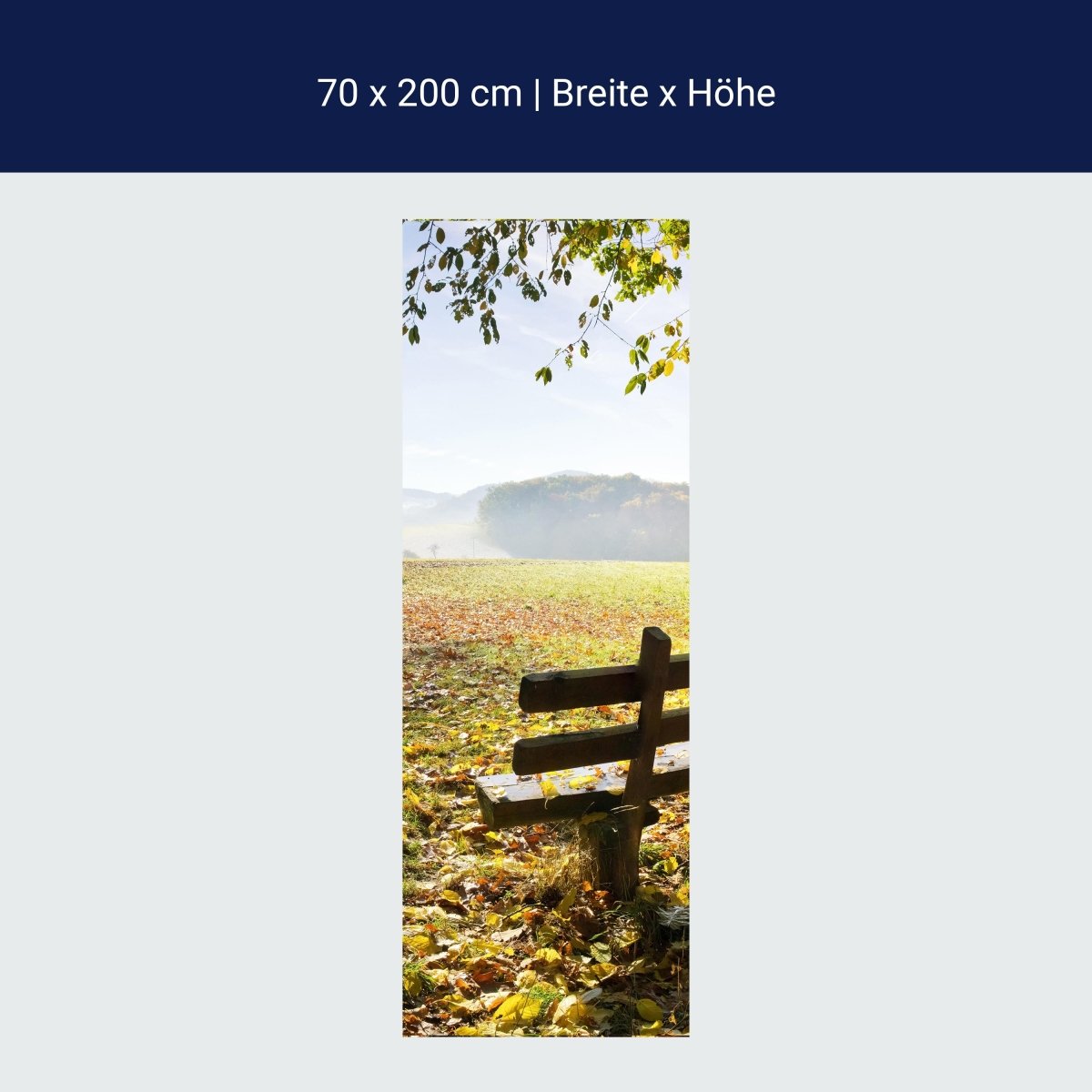 Duschwand Parkbank im Herbst M0415 Duschwand Parkbank im Herbst M0415