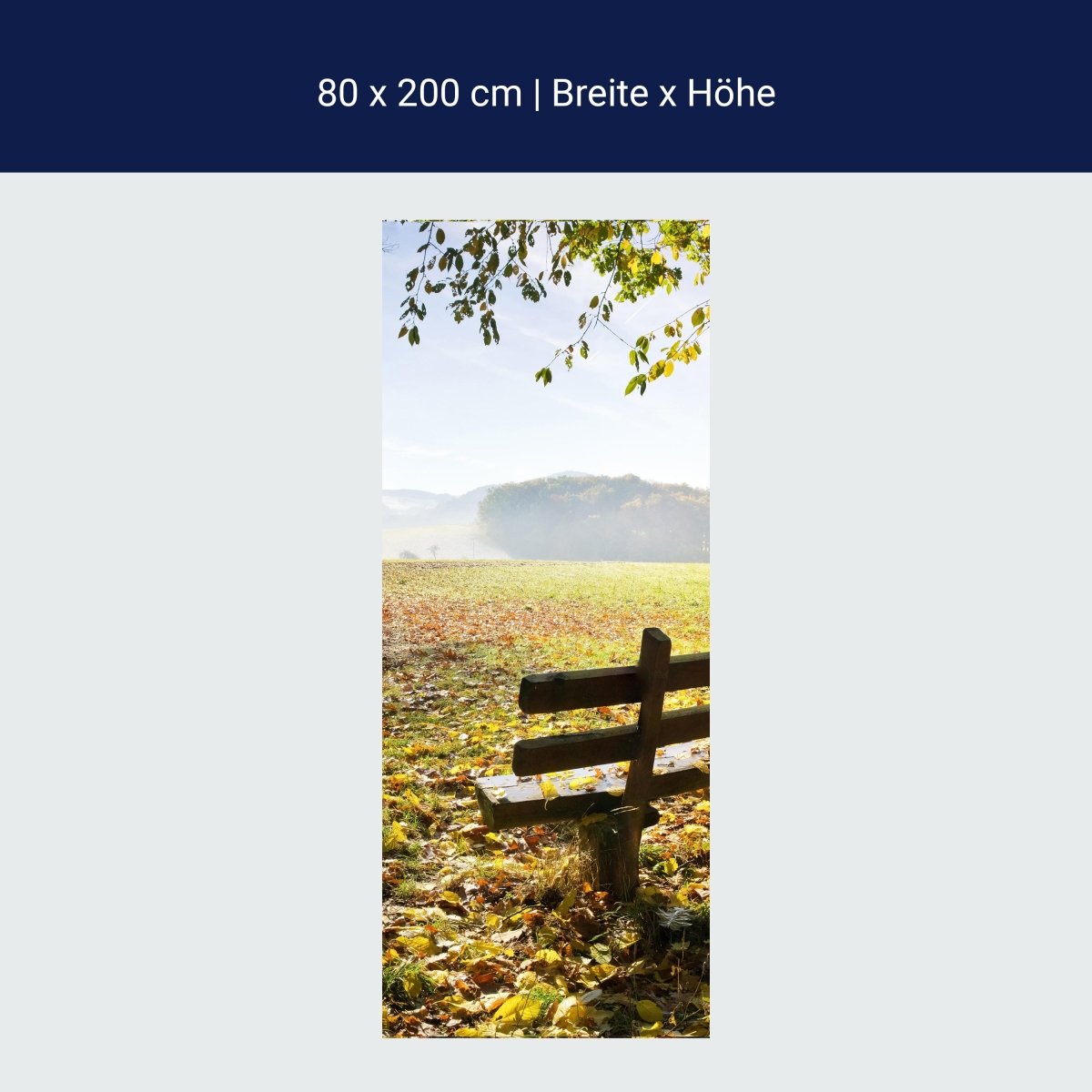 Duschwand Parkbank im Herbst M0415 Duschwand Parkbank im Herbst M0415