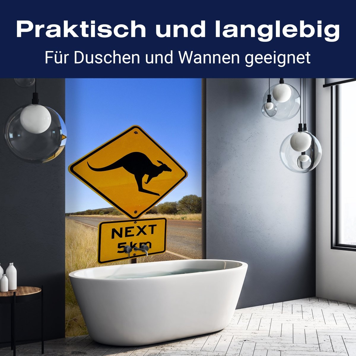 Duschwand Känguruschild M0421 entdecken - Bild 3 Duschwand Känguruschild M0421 entdecken - Bild 3