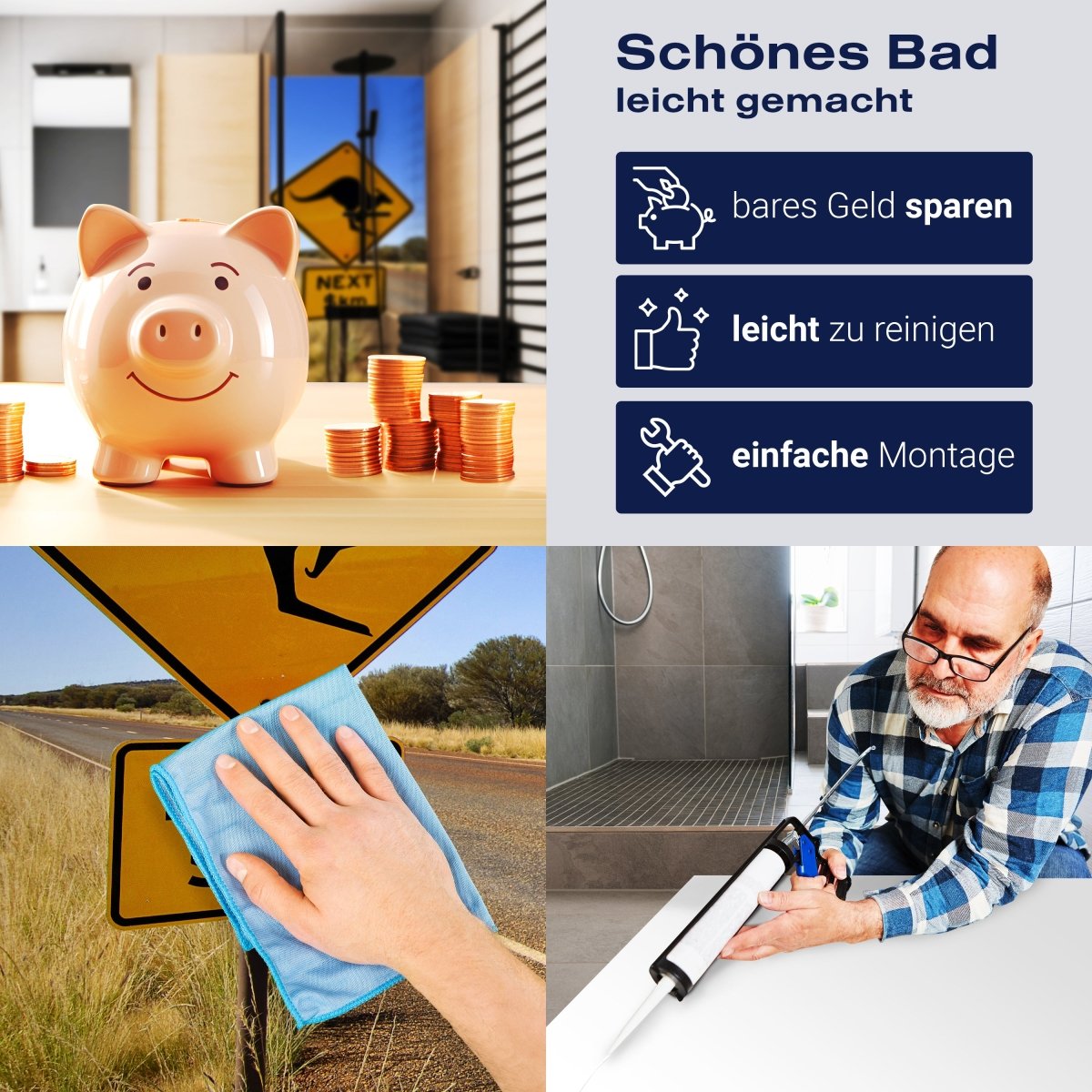 Duschwand Känguruschild M0421 entdecken - Bild 7 Duschwand Känguruschild M0421 entdecken - Bild 7